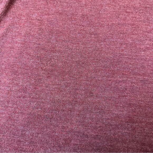 Sag Harbor Lightweight Short Sleeve Mock Neck Heather Red Purple Sweater Size XL - Picture 4 of 4